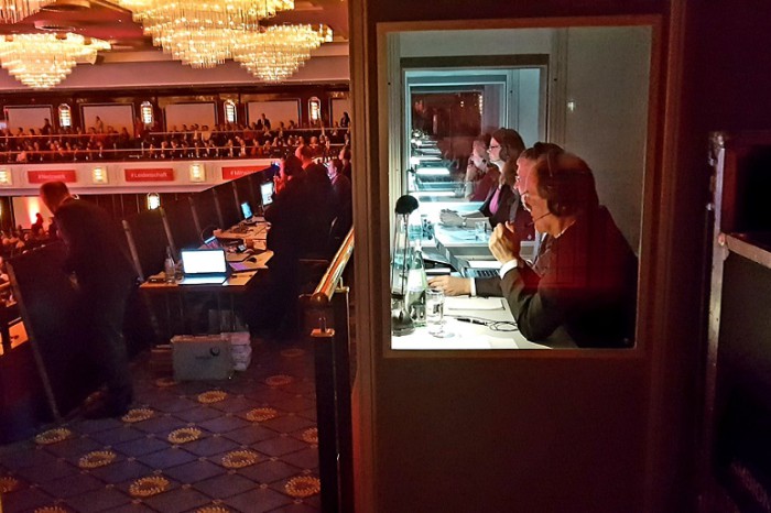 Simultaneous interpreting in front of over 3,000 guests in Berlin